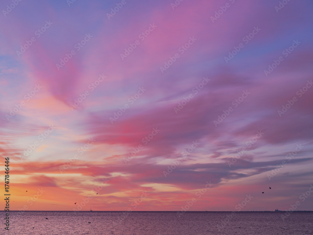 Fototapeta premium sunset over the ocean