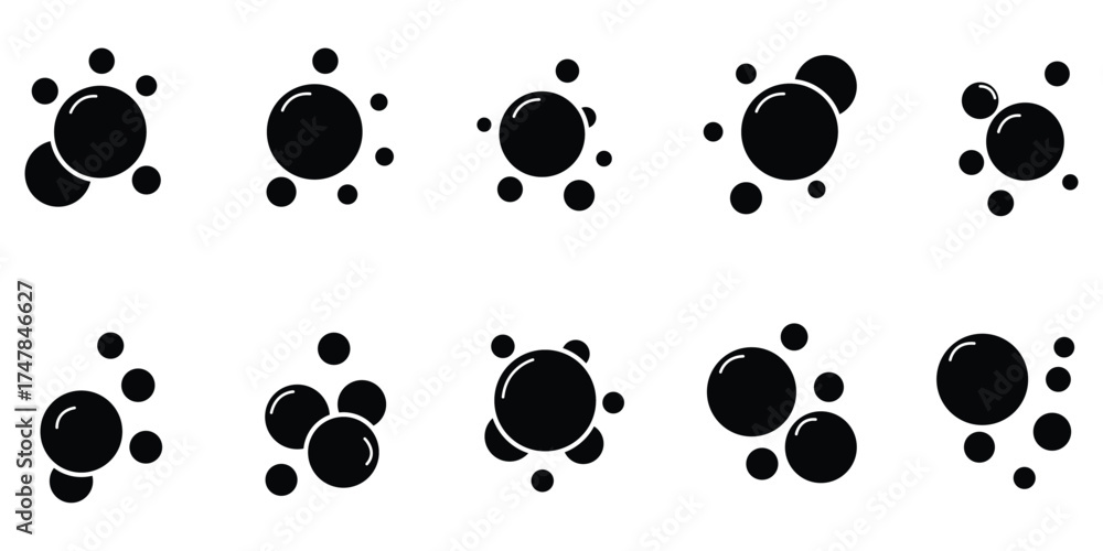 Fototapeta premium Soap foam icon. bubbles and wind icons .