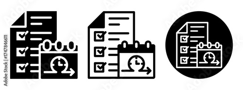 Sprint Planning Icon Collection Glyph & Mixed Style