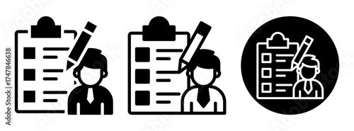 Personal Organizer Icon Collection Glyph & Mixed Style