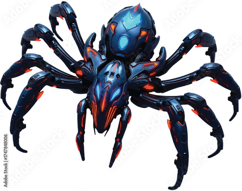 Cybernetic Mecha Spider – Futuristic Robotic Arachnid Design
