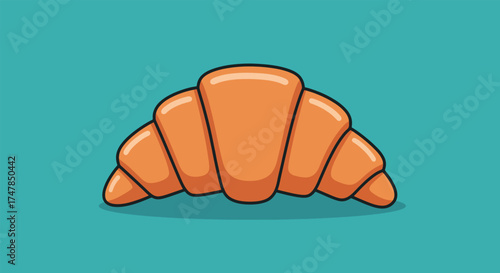 Delicious Golden Croissant Pastry with Flaky Layers.