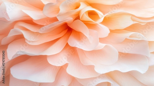 Wallpaper Mural Floral Symphony: A close-up of a delicate flower, revealing intricate layers and textures in a palette of soft, warm hues. A celebration of natural beauty and the ephemeral charm of a blossom. Torontodigital.ca