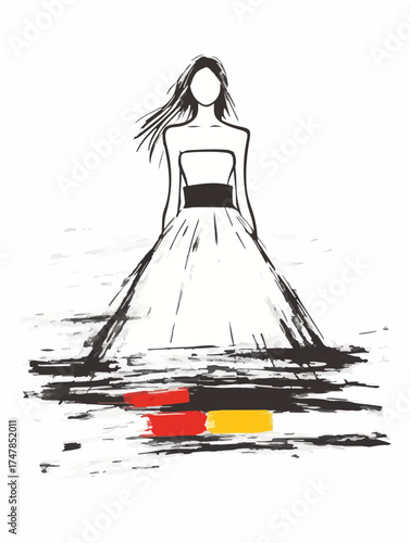 Aus der Serie: Design, Fashion und Modells, Entwürfe und Skizzen
