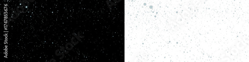 Abstract png overlay featuring a starry night sky with shimmering stars on a black background, creating a dreamy atmosphere for creative design projects and visual storytelling