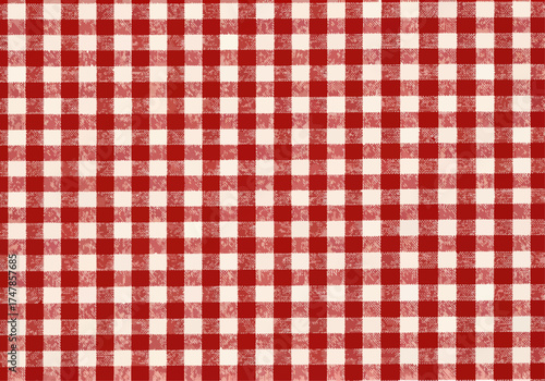 red and white checkered picnic blanket