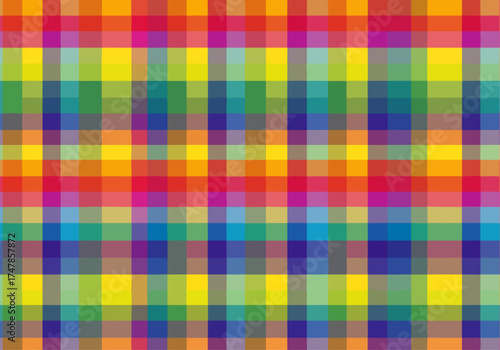 Abstract colorful background, gingham geometric