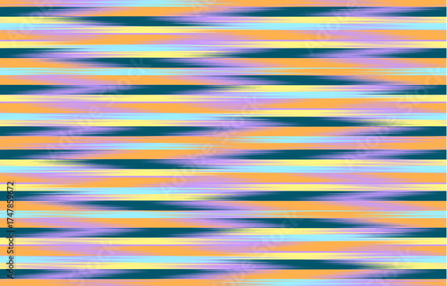 Design Textile ikat wave abstract geometric ikat, design ikat vector for background, wallpaper, carpet, wrapping, fabric, textile fashion wearing.