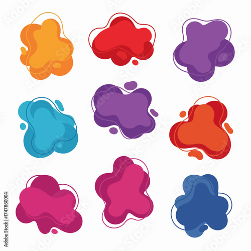 Abstract splashes showcase creativity flowing freely without limits or restrictions imposed