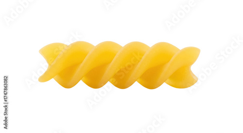Fotografía Isolated uncooked fusilli pasta with twist, dry and twisted pasta, organic durum
