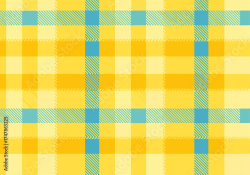 Seamless tartan pattern orange plaid fabric texture design