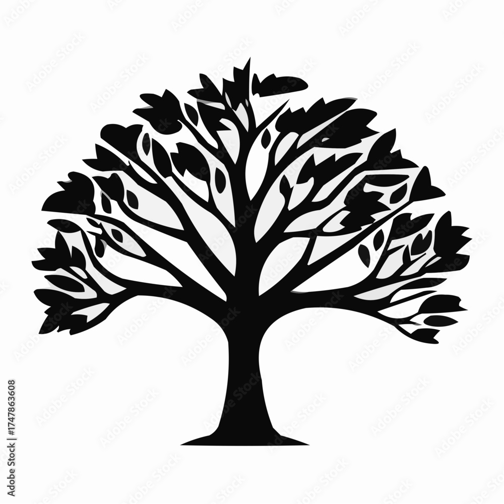 Obraz premium vector tree silhouette