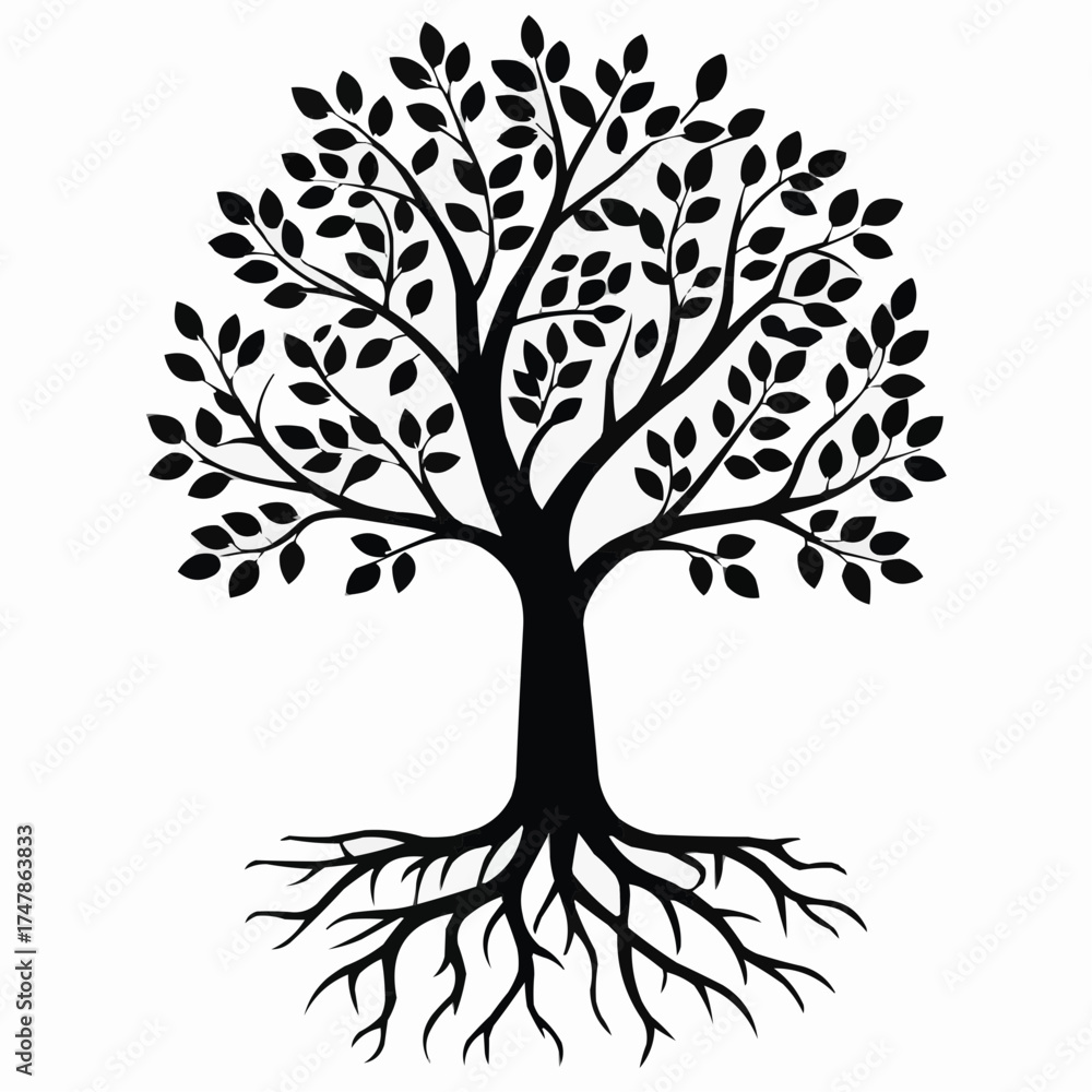 Obraz premium vector tree silhouette