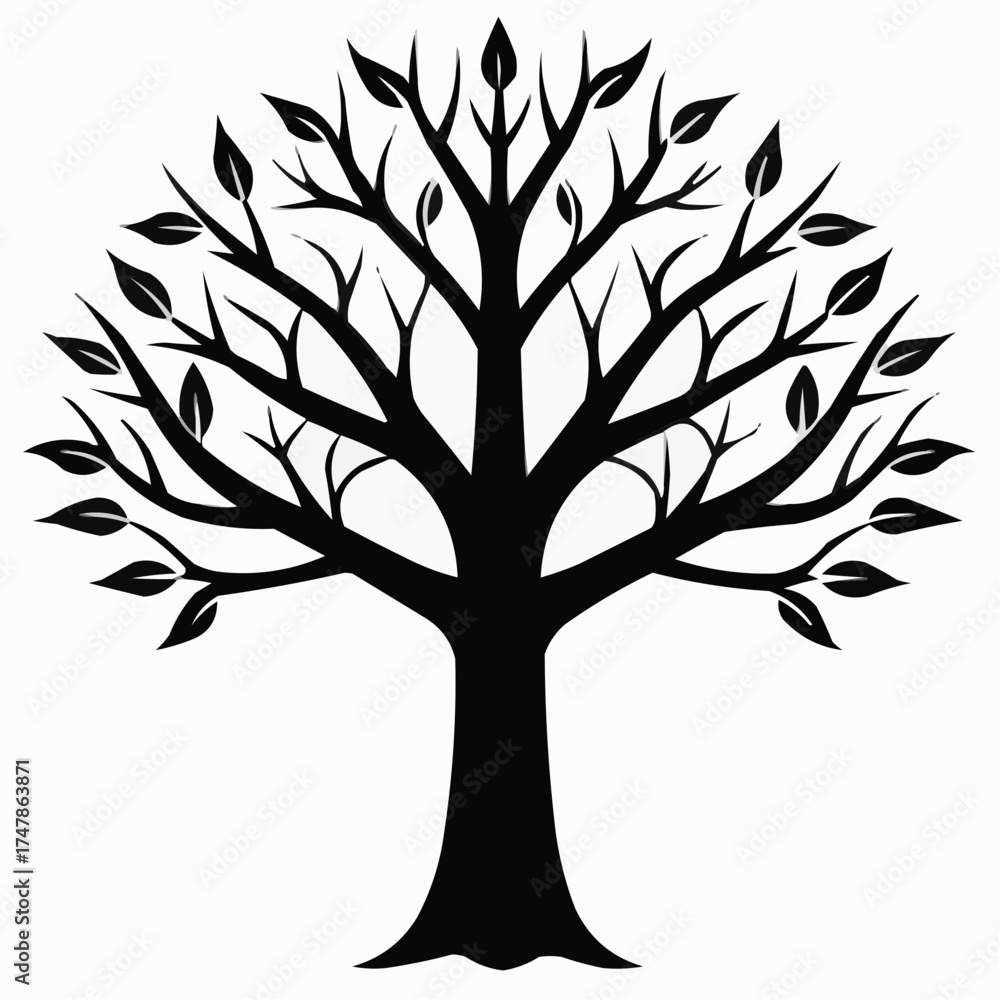 Obraz premium vector tree silhouette