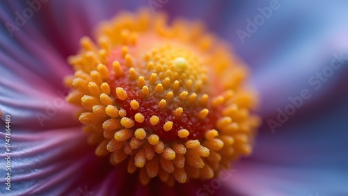 Closeup Macro Photography of Vibrant Flower Stamen