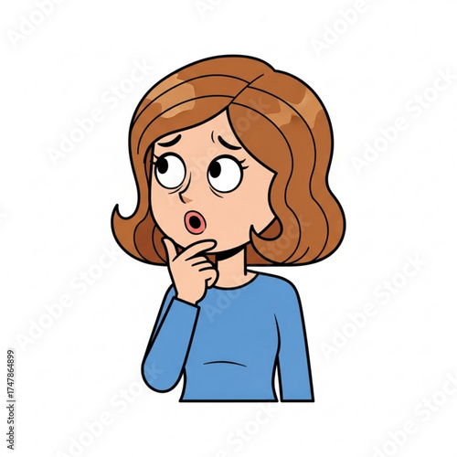 Pensive woman contemplates options, seeking solutions for a complex problem, ideal for illustrating decisions, analysis, and creative problem-solving scenarios