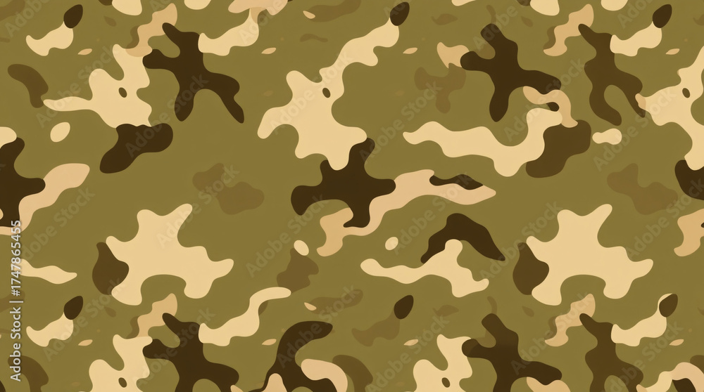 Fototapeta premium Seamless green digital camouflage pattern, vibrant and tactical for military or outdoor use.