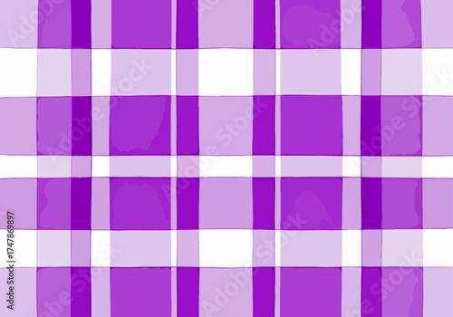 Purple gingham fabric background vector