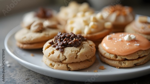 Delicious Variety of Gourmet Cookies Closeup