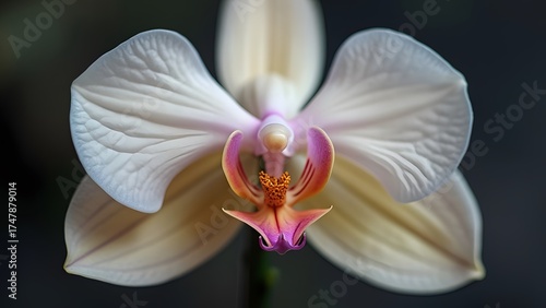 Closeup Phalaenopsis Orchid Flower Bloom Macro Photography