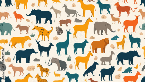 seamless background with animals