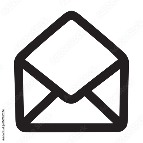 Email Envelope  icon or logo isolated sign symbol vector illustration - high quality black style vector icons