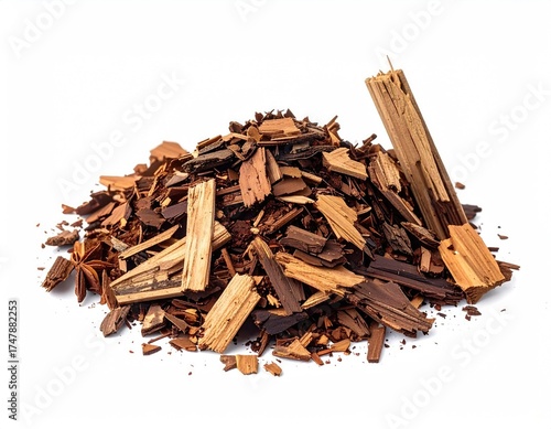 Wallpaper Mural Pile of wood chips, some darker, some light, and a spice Torontodigital.ca