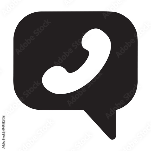 Phone Call  icon or logo isolated sign symbol vector illustration - high quality black style vector icons