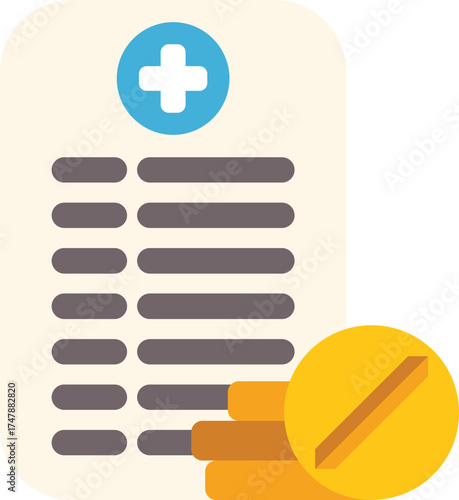Medical prescription laying near to pills is showing the correct dosage
