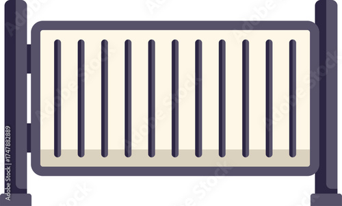 Heating radiator is providing warmth during the cold winter season