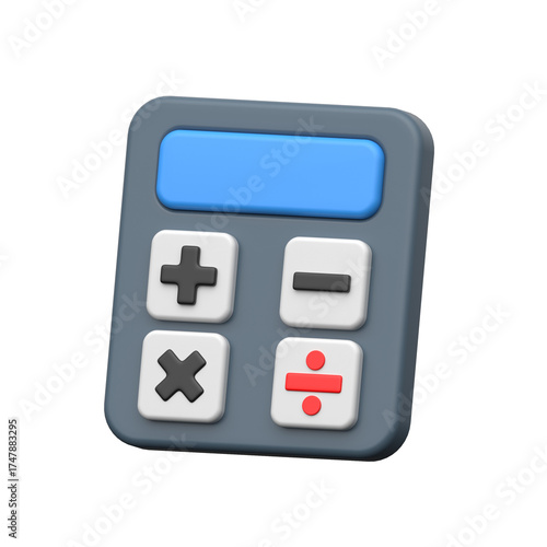 3D calculator icon representing math, finance, and computing tools.