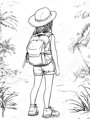 Aus der Serie: Malbuchseiten, Ferien, Urlaub