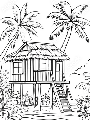 Aus der Serie: Malbuchseiten, Ferien, Urlaub