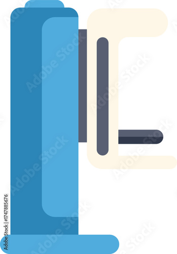 Modern medical scanner is depicted, symbolizing advanced healthcare technology and diagnostic capabilities