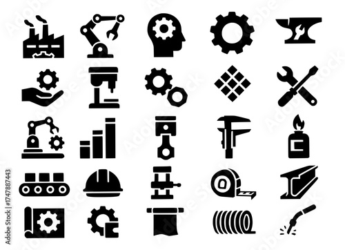Vector silhouette, Icon pack, icon sheet, construction theme