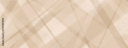 Beige abstract geometric background with transparent overlapping diagonal lines.