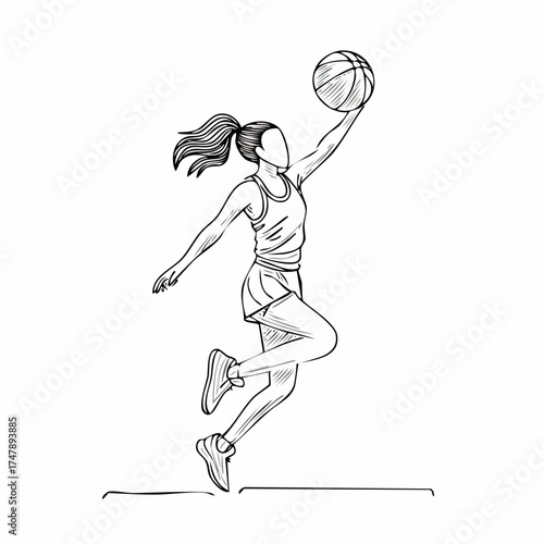 basketball player silhouette vector illustration during a jump before make a point
