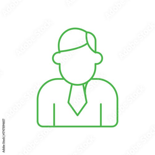 Avatar icon with white background vector stock illustration