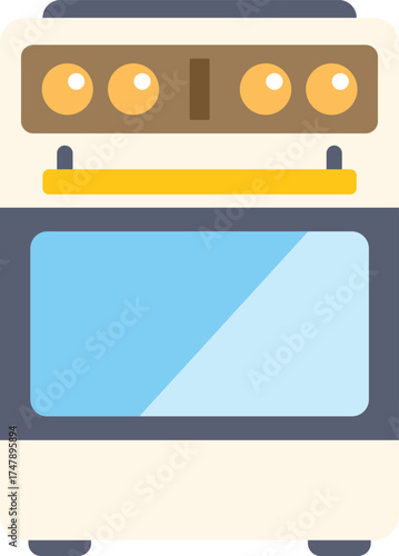 Kitchen stove representing cooking, baking, and culinary creativity, ideal for food blogs, recipe websites, and kitchen appliance promotions