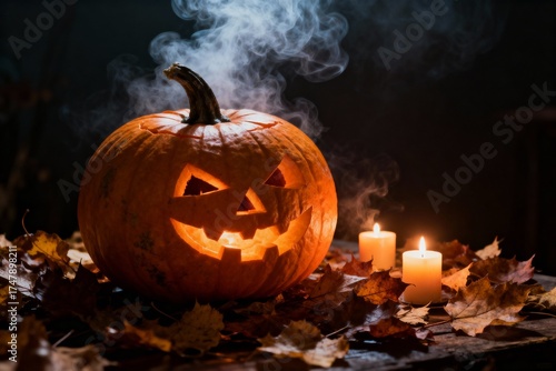 Glowing Halloween Pumpkin Lantern