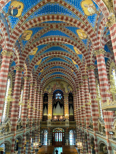 Argentina, the interior of the amazing Basilica Maria Auxiliadora y San Carlos in Buenos Aires.
