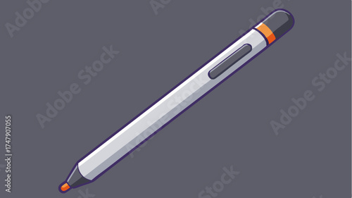 An ergonomic smart stylus for tablet devices illustrating a variety of pressuresensitive features with customizable shorts and a sleek design.