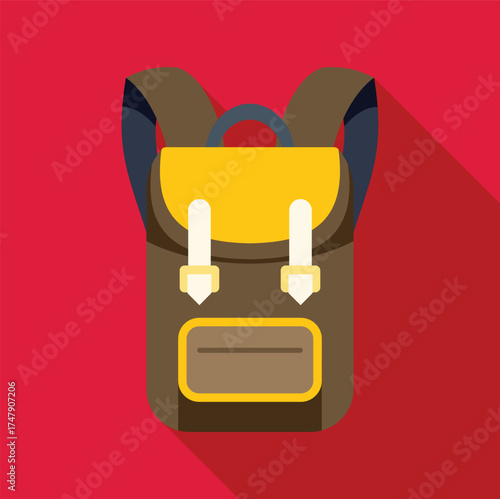 Backpack suggesting hiking, traveling, and exploring new destinations, perfect for tourism and outdoor activities