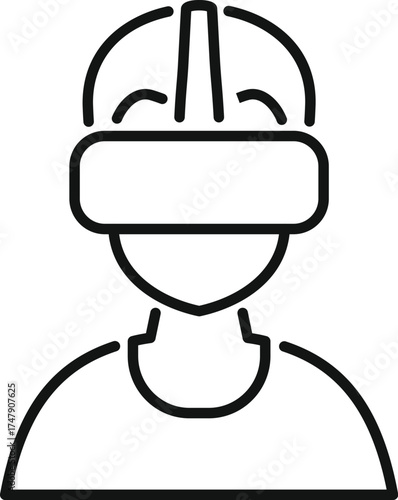 Architect using vr headset experiencing immersive architectural visualization, exploring a 3d building model in virtual reality