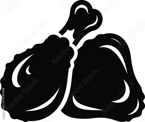 Vector art of fried chicken legs