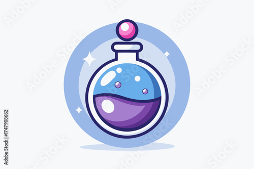 floating potion icon circular bottle alchemy spell magical drink