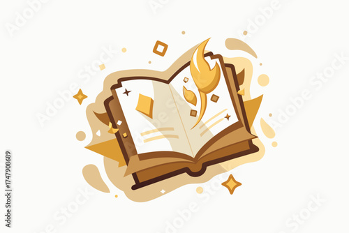 floating spell page with symbols icon open ancient magic