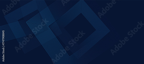 Abstract blue light and blue  background with glowing arrow lines. blue geometric lines design. Technology futuristic concept. Horizontal banner template. Suit for cover, header, poster, banner, web .