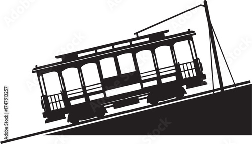 Cable Car Silhouettes San Francisco Vector