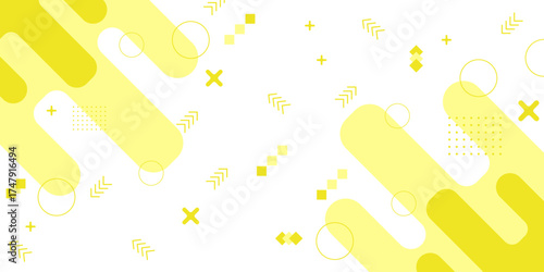 Minimal abstract geometric shape background with awesome color combination art illustration design